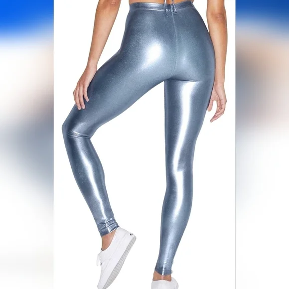 American Apparel - Ice Blue Iridescent Leggings - Picture 4 of 7